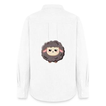 Black Sheep - grim and sweet - Women's Oxford Shirt - white - Back - AI Model Female 172 light (172cm)