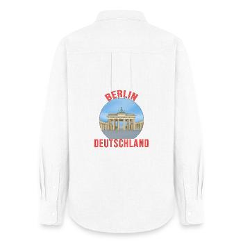Ville allemande Berlin - Chemise Oxford Femme - blanc - Dos - AI Model Female 172 light (172cm)