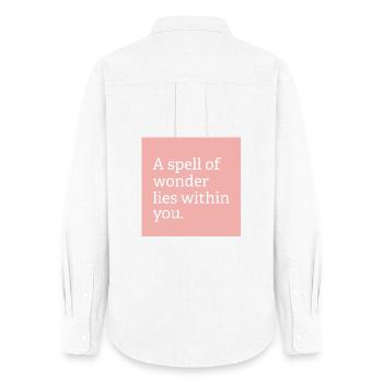 A spell of wonder - Women's Oxford Shirt - white - Back - AI Model Female 172 light (172cm)