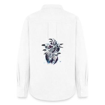 A Murder of Crows - Women's Oxford Shirt - white - Back - AI Model Female 172 light (172cm)