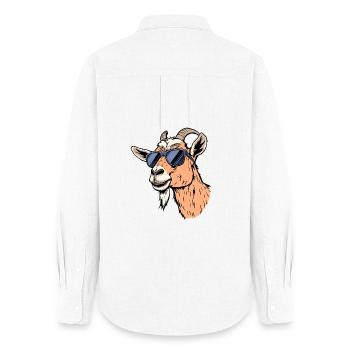 Goat - Women's Oxford Shirt - white - Back - AI Model Female 172 light (172cm)
