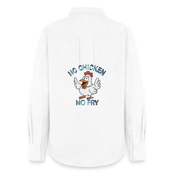 Humorous hen - Women's Oxford Shirt - white - Back - AI Model Female 172 light (172cm)