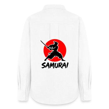Samurai - Women's Oxford Shirt - white - Back - AI Model Female 172 light (172cm)