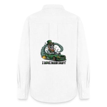 Saint-Patrick Cascade Drifting Design - Chemise Oxford Femme - blanc - Dos - AI Model Female 172 light (172cm)