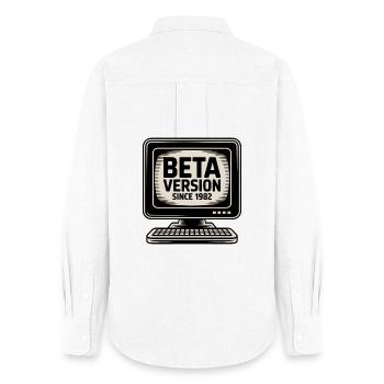 Retro Computer Beta Version Design - Frauen Oxford Hemd - Weiß - Hinten - AI Model Female 172 light (172cm)