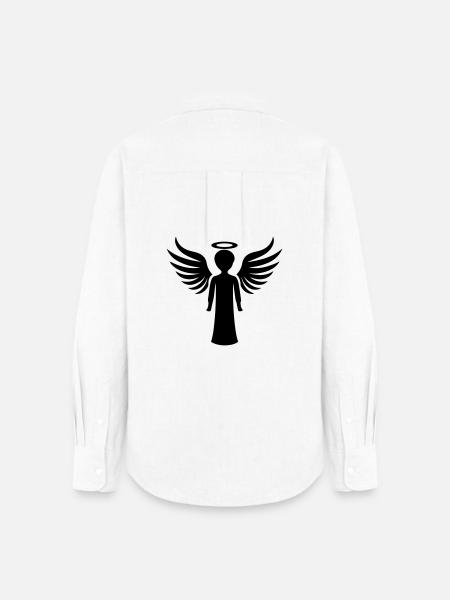 Engel Symbol - Frauen Oxford Hemd - Weiß
