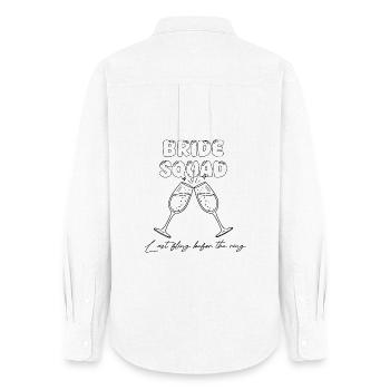 Bride Squad - Dernière aventure avant le ring - Chemise Oxford Femme - blanc - Dos - AI Model Female 172 light (172cm)
