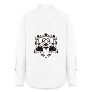 Gorilla with fighting pose - Women's Oxford Shirt - white - Back - AI Model Female 172 light (172cm)