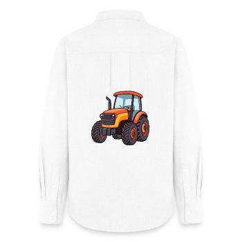 Traktor - Frauen Oxford Hemd - Weiß - Hinten - AI Model Female 172 light (172cm)