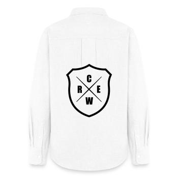 crew_wappen - Chemise Oxford Femme - blanc - Dos - AI Model Female 172 light (172cm)