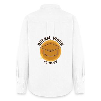 Traum Arbeit Erreichen Motivation Erfolg Ehrgeiz - Frauen Oxford Hemd - Weiß - Hinten - AI Model Female 172 light (172cm)