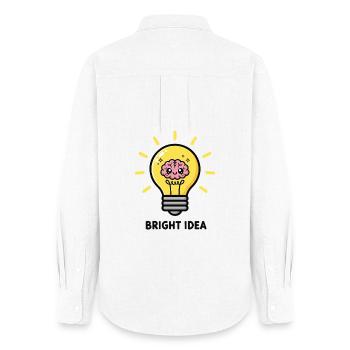 Brainy Spark - Women's Oxford Shirt - white - Back - AI Model Female 172 light (172cm)