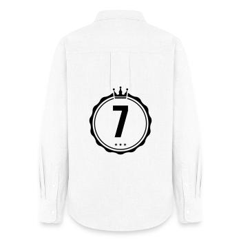 7_wappen_krone - Women's Oxford Shirt - white - Back - AI Model Female 172 light (172cm)