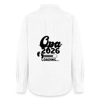 Grand-père 2026 Chargement - Chemise Oxford Femme - blanc - Dos - AI Model Female 172 light (172cm)