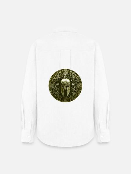 Spartaner Helm Mythologie Gladiator - Frauen Oxford Hemd - Weiß