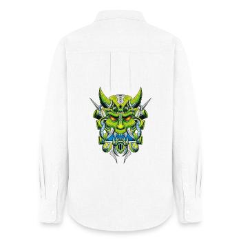 Demon oni japonais - Chemise Oxford Femme - blanc - Dos - AI Model Female 172 light (172cm)