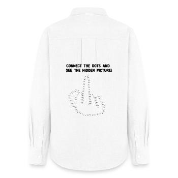 Connect the dots - Middle finger - Chemise Oxford Femme - blanc - Dos - AI Model Female 172 light (172cm)