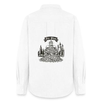 Sir Plus Chevalier Drôle Renaissance Faire Hommes GN - Chemise Oxford Femme - blanc - Dos - AI Model Female 172 light (172cm)