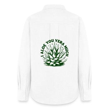 Je vous aloe vera beaucoup d’amateur de plantes - Chemise Oxford Femme - blanc - Dos - AI Model Female 172 light (172cm)