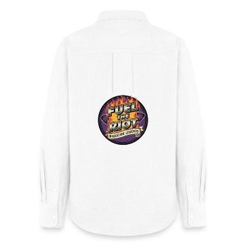Alimentez les légendes du Riot Hardcore - Chemise Oxford Femme - blanc - Dos - AI Model Female 172 light (172cm)