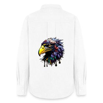 Colorful eagle with bright feathers - Women's Oxford Shirt - white - Back - AI Model Female 172 light (172cm)