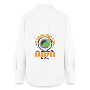 Le kakapo est un énorme kakapo néo-zélandais - Chemise Oxford Femme - blanc - Dos - AI Model Female 172 light (172cm)
