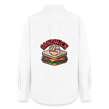 Knuckle Sandwich Funny Gift Chef Fighter - Women's Oxford Shirt - white - Back - AI Model Female 172 light (172cm)