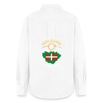 Total Solar Eclipse Bilbao 2026 - Women's Oxford Shirt - white - Back - AI Model Female 172 light (172cm)