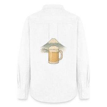 Bier am Berggipfel - Frauen Oxford Hemd - Weiß - Hinten - AI Model Female 172 light (172cm)