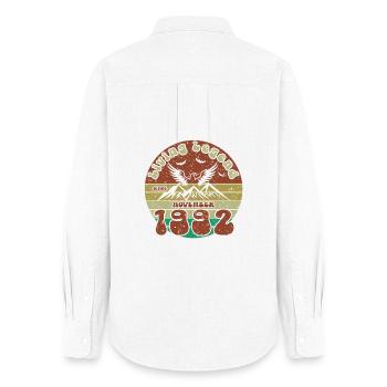 33rd Birthday Living Legend since VIN 11/1992 - Women's Oxford Shirt - white - Back - AI Model Female 172 light (172cm)
