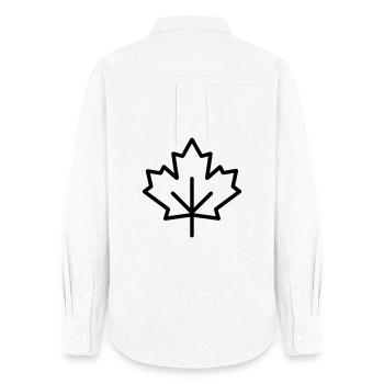 maple leaf - Women's Oxford Shirt - white - Back - AI Model Female 172 light (172cm)