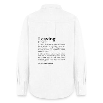 Coworker Leaving: Office Farewell Humor - Women's Oxford Shirt - white - Back - AI Model Female 172 light (172cm)