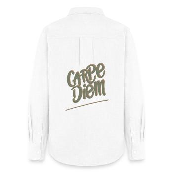 Carpe Diem - Women's Oxford Shirt - white - Back - AI Model Female 172 light (172cm)