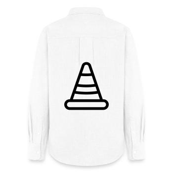 cône de signalisation - Chemise Oxford Femme - blanc - Dos - AI Model Female 172 light (172cm)