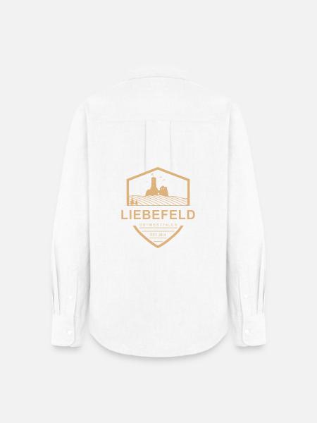 Liebefeld ❤ Burgwappen - Frauen Oxford Hemd - Weiß