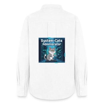 Administrateur System Cats - Chemise Oxford Femme - blanc - Dos - AI Model Female 172 light (172cm)