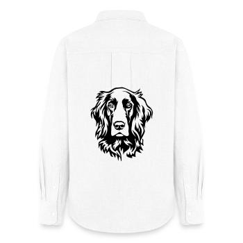 Irish Setter Head - Women's Oxford Shirt - white - Back - AI Model Female 172 light (172cm)