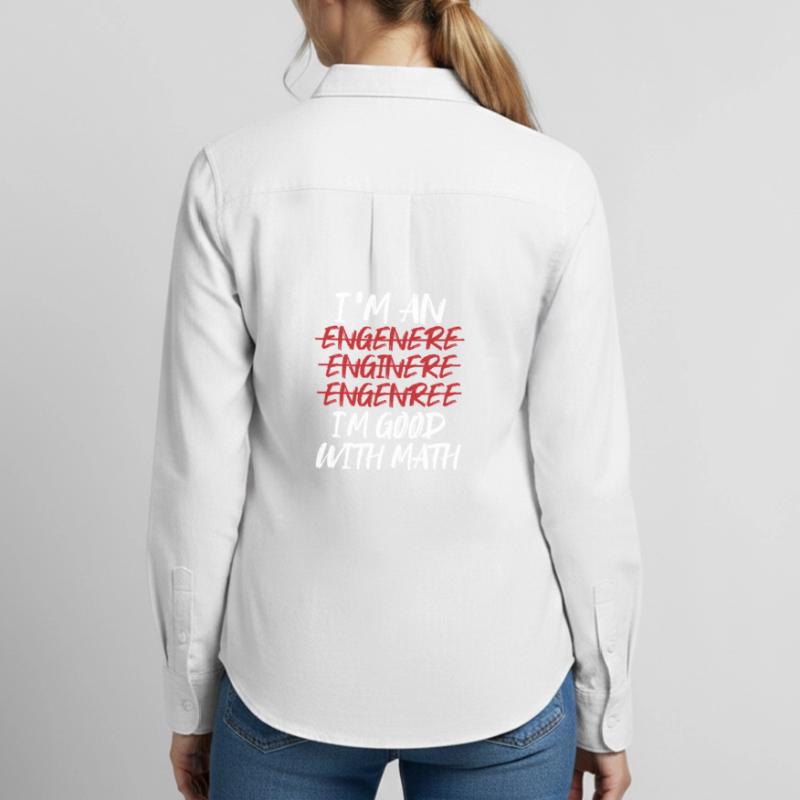 Math Math Math Professeur de mathématiques Mathématicien Chemise Oxford Femme