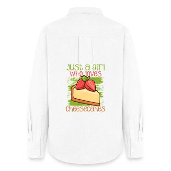 Cake - Women's Oxford Shirt - white - Back - AI Model Female 172 light (172cm)