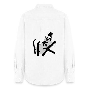 Snowman - Women's Oxford Shirt - white - Back - AI Model Female 172 light (172cm)