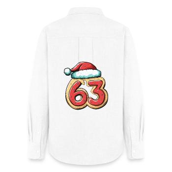 63 Numéro Biscuit Noël - Chemise Oxford Femme - blanc - Dos - AI Model Female 172 light (172cm)