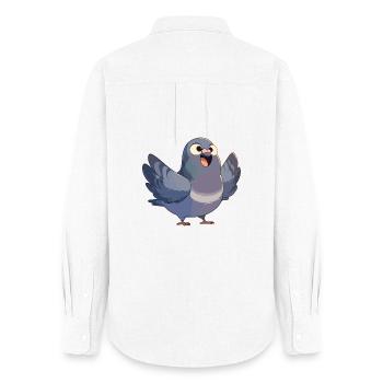 Pigeons Pigeon - Chemise Oxford Femme - blanc - Dos - AI Model Female 172 light (172cm)