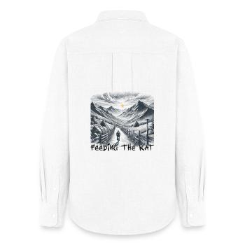 feeding the rat - off to new adventures - Women's Oxford Shirt - white - Back - AI Model Female 172 light (172cm)