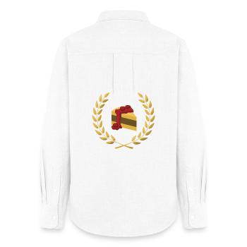 Cake - Women's Oxford Shirt - white - Back - AI Model Female 172 light (172cm)