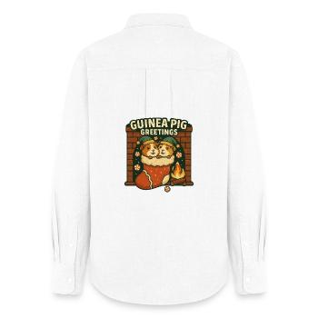 Guinea Pig Greetings - Women's Oxford Shirt - white - Back - AI Model Female 172 light (172cm)