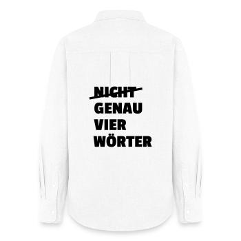 Exactement quatre mots - Chemise Oxford Femme - blanc - Dos - AI Model Female 172 light (172cm)