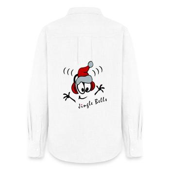 Christmas Carol DJ - Women's Oxford Shirt - white - Back - AI Model Female 172 light (172cm)