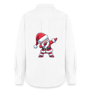 Taponner Noël Noël Dab Noël - Chemise Oxford Femme - blanc - Dos - AI Model Female 172 light (172cm)