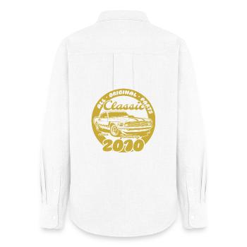 16th Birthday - Classic Musclecar 01/2010 - Women's Oxford Shirt - white - Back - AI Model Female 172 light (172cm)