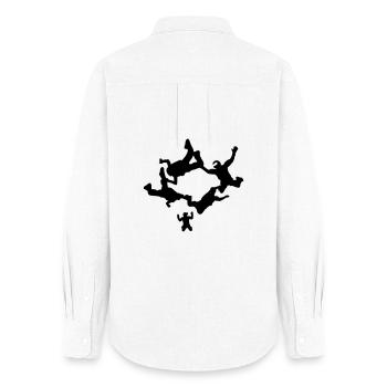 parachutisme - Chemise Oxford Femme - blanc - Dos - AI Model Female 172 light (172cm)